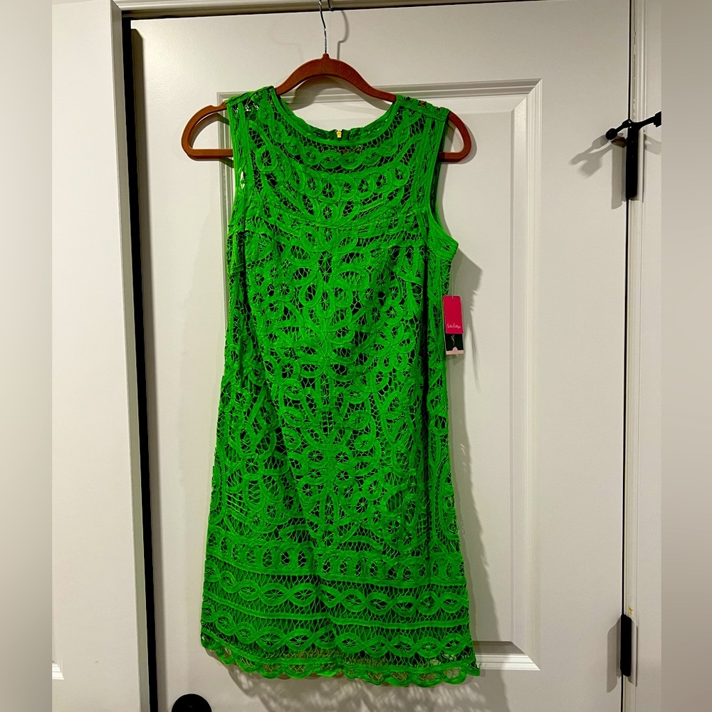 NWT Lilly Pulitzer Green Lace Dress